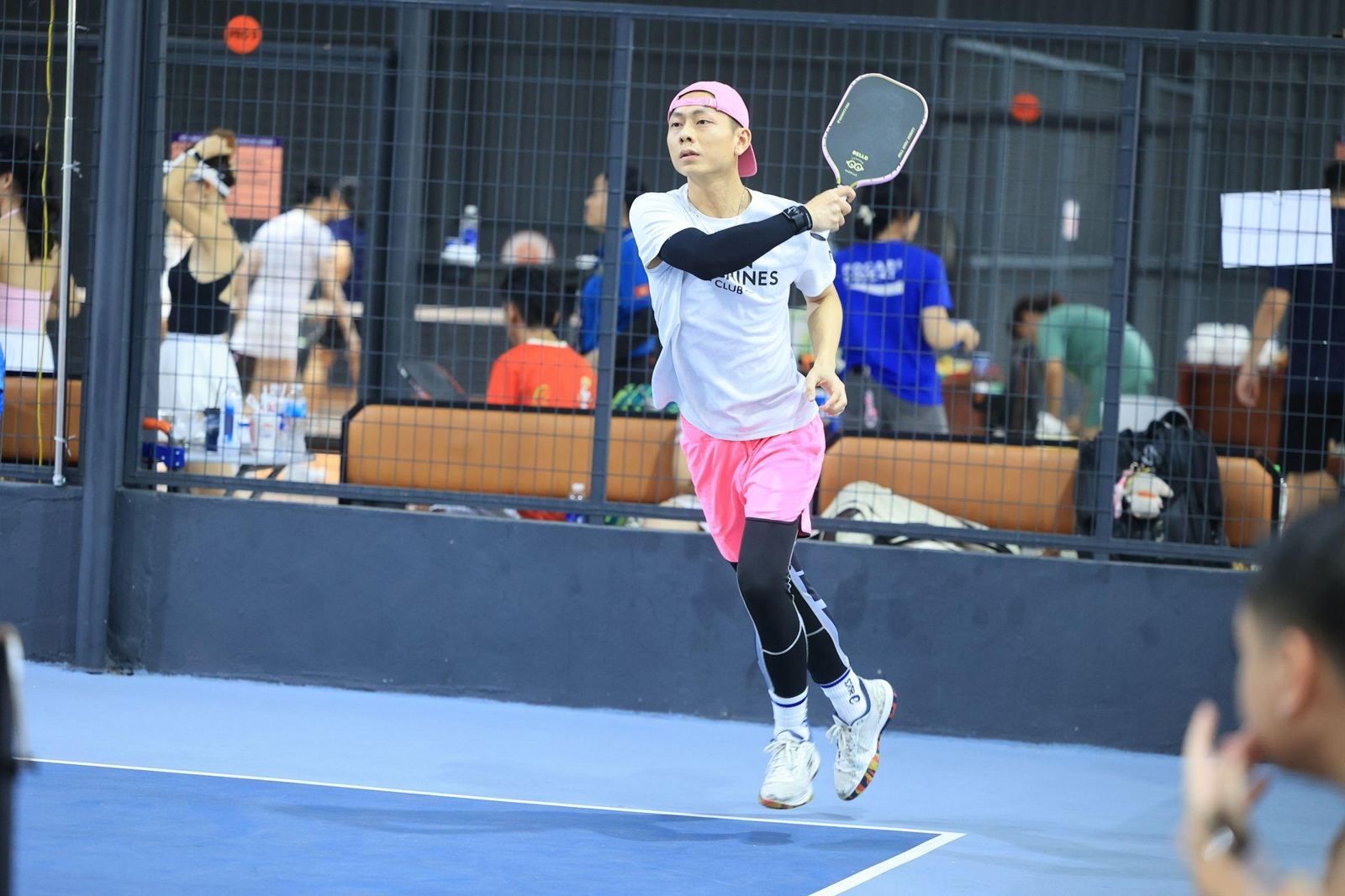 Player competing at Titan Pickleball Tournament